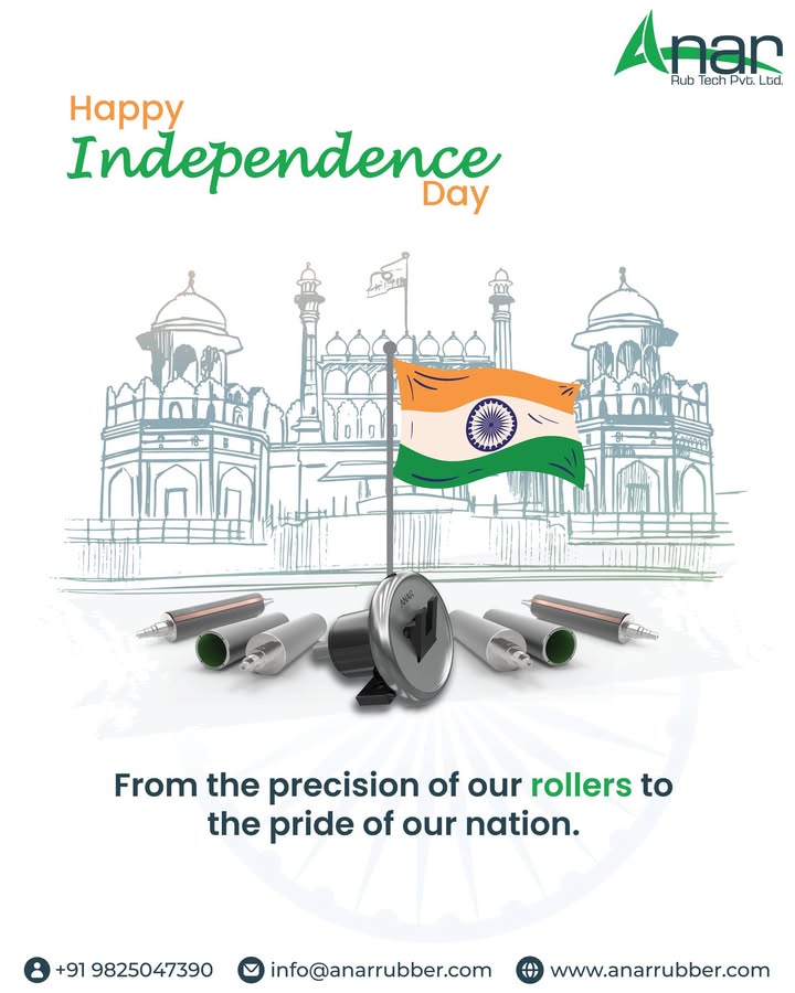 🇮🇳 15th August 2025 – Our Freedom, Their Sacrifice 🇮🇳

Freedom is not just a word. It’s a gift wrapped in the courage and sacrifice of our soldiers who guard our nation’s borders day and night.

This 79th Independence Day, we at Anar Rub Tech Pvt. Ltd. bow our heads in gratitude to every brave soul who stands on the frontlines, facing danger so we can live in peace.

Your courage is the shield that protects our dreams, your sacrifice is the reason our tricolour flies high.

As a nation, we are bound not just by land and culture, but by the blood, sweat, and spirit of those who never step back in the face of adversity.

Today, we celebrate India,  and salute the real heroes who keep her free.

Jai Hind! 🇮🇳

#IndependenceDay2025 #FreedomIsSacred #SaluteToSoldiers #NationFirst #IndianArmy #ProudIndian #JaiHind #IndiaAt79 #RespectOurHeroes #DefendersOfFreedom #AnarRubTech #MadeInIndia #IndianManufacturing #WeStandWithOurForces