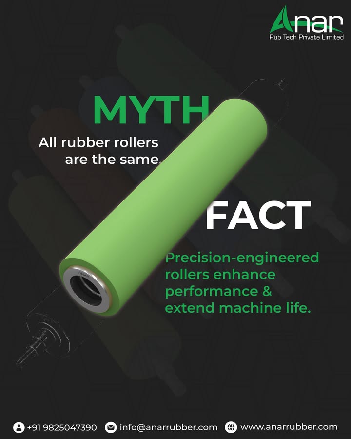 Anar Rub Tech, IndustrialExcellence, RubberRollers, MachineLife, PerformanceDriven, AnarRubTech