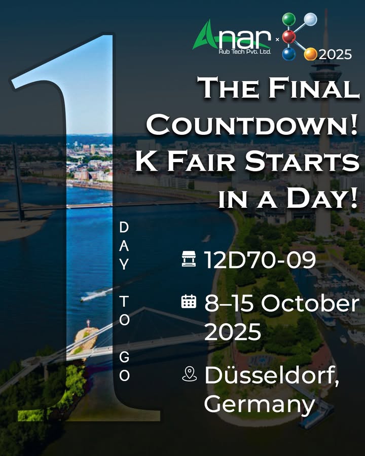 Anar Rub Tech, K2025, KTradeFair, PlasticsIndustry, RubberIndustry, Düsseldorf, Germany, AnarRubTech, AnarRubber