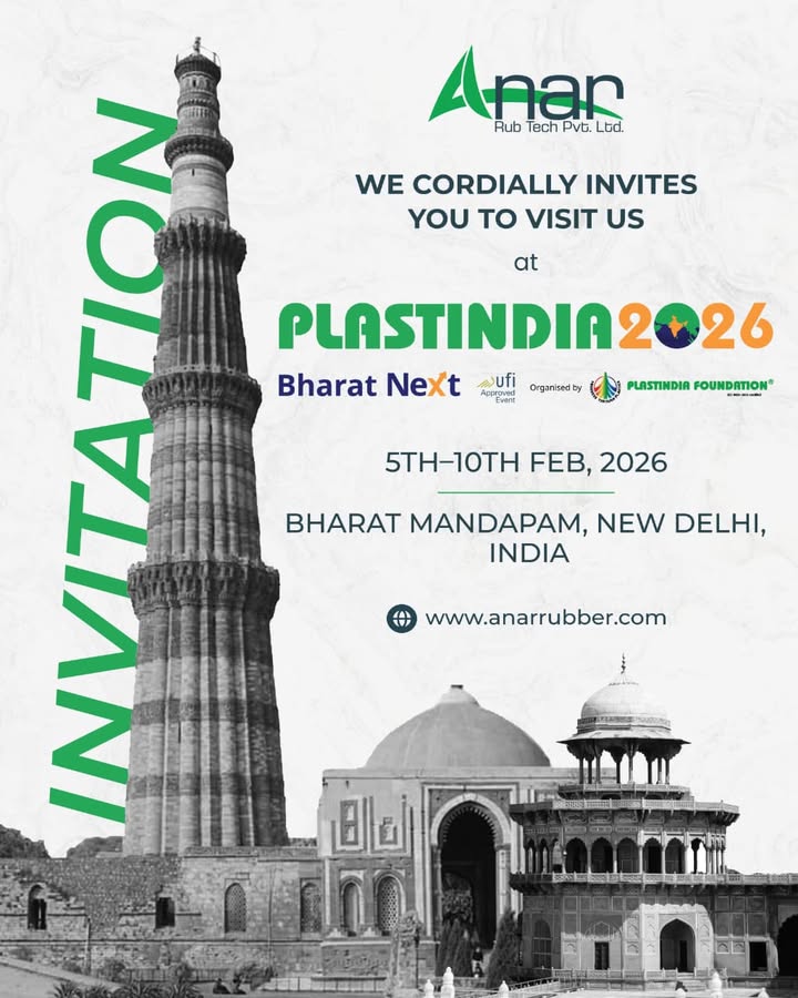 Anar Rub Tech,  IndustrialRubber, ManufacturingQuality, IndustrialGrowth, MadeInIndiaIndustry, BusinessPartnerships, ProductionEfficiency, PlastindiaExpo, AnarRubTech