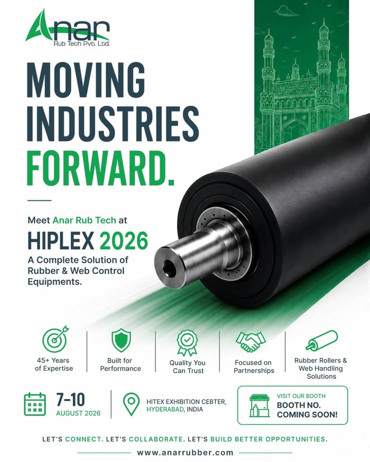 Anar Rub Tech,  hiplex2026, hyderabadexhibition, trending, plasticsindustry, paperindustry, packagingindustry, printingindustry, flexiblepackaging, webcontrolequipments, manufacturing, AnarRubTech