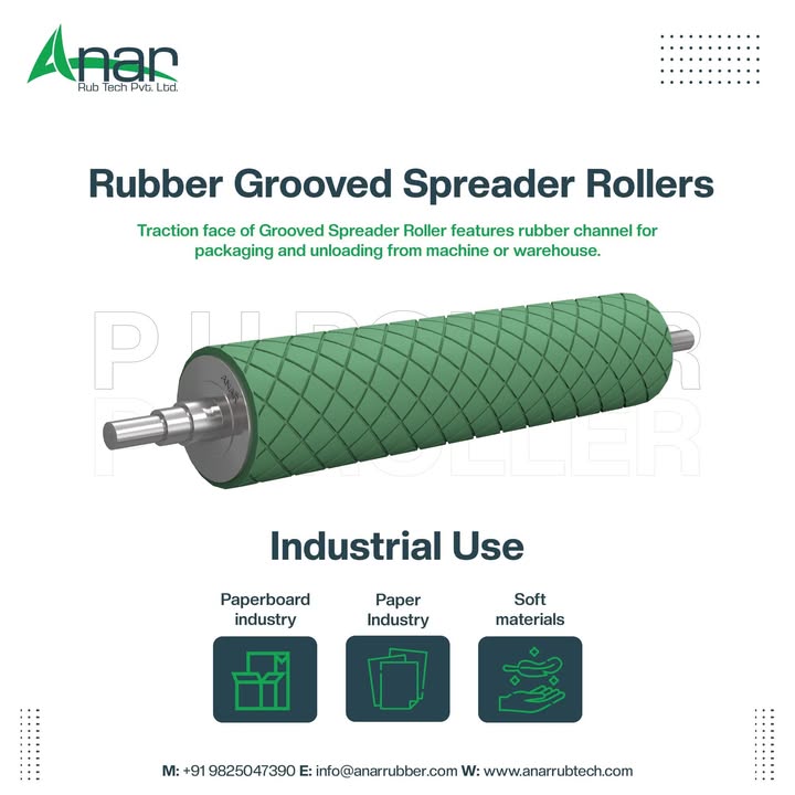 Anar Rub Tech,  groovedspreaderroller, rubbergroovedspreaderroller, industrialtechnology, paperboardindustry, paperindustry, anarrubber, ahmedabad, roller, rubberindustry, softmaterials, printingindustry, manufacturin, rollers, quality, AnarRubTech, anarrubtechpvtltd