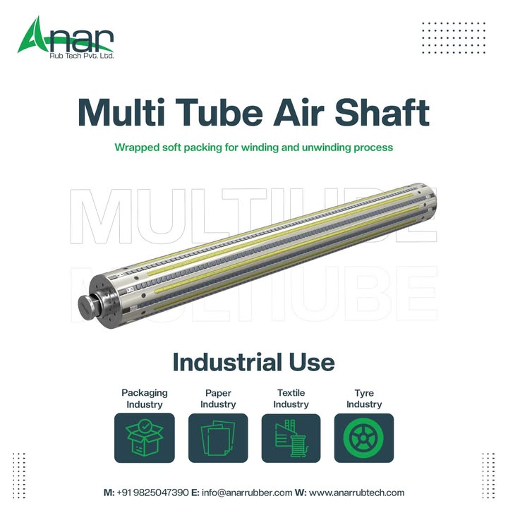 Anar Rub Tech,  multitubeairshaft, rubberroller, IndustrialEngineering, Manufacturing, anarrubber, paperindustry, printingindustry, packagingindustry, roller, rubberindustry, ahmedabad, flexibleindustries, AnarRubTech, anarrubtechpvtltd