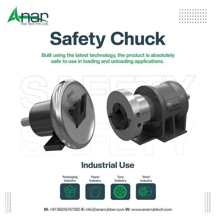Anar Rub Tech,  safetychuck, rubberroller, anarrubber, paperindustry, printingindustry, packagingindustry, roller, rubberindustry, ahmedabad, AnarRubTech, anarrubtechpvtltd