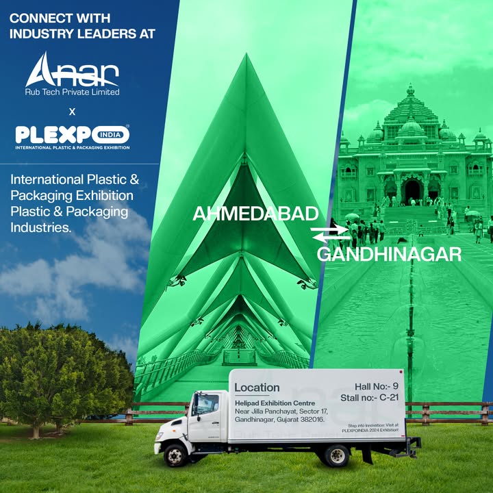 Excited to showcase our latest innovations at #PlexpoIndia 2024. Come see us at booth
(Hall No:- 09, Stall No:- C-21)
.
.
.
#PLEXPOINDIA #plexpoindia2024 #SustainablePlastics #InnovationForTheFuture #FutureOfPlastics #ResponsibleManufacturing #KnowledgeExchange #IndustryCollaboration #Exhibition #gandhinagar #rubberroller #anarrubtech #anarrubber