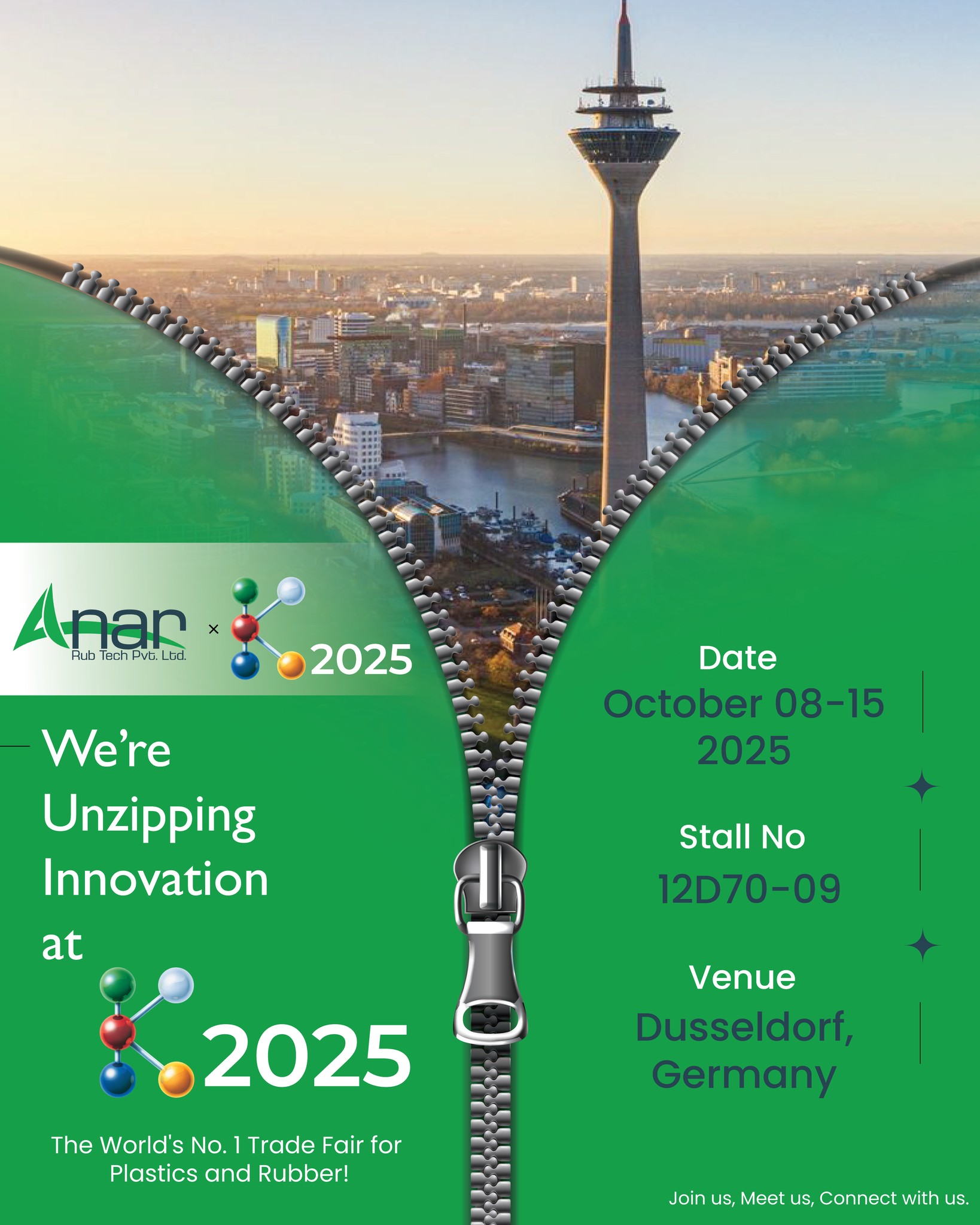 Anar Rub Tech,  K2025, KTradeFair, PlasticsAndRubber, IndustrialSolutions, RubberIndustry, PlasticIndustry, MadeInIndia, Düsseldorf, PlasticExhibition, PlasticShow, Germany, AnarRubTech